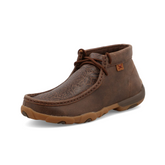 Ladies Mocs Tooled Brown Floral Print